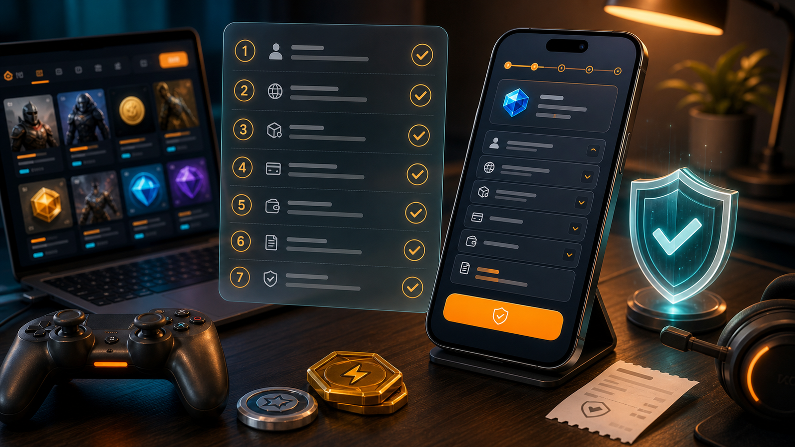 Game top up checklist professional seven checks inline image